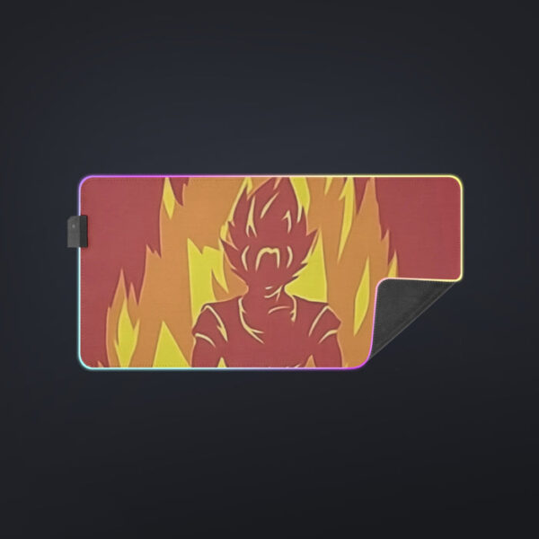 Dragon Ball Z Son Goku On Fire Its Okay To Be Super Saiyan cool LED Mouse Pad