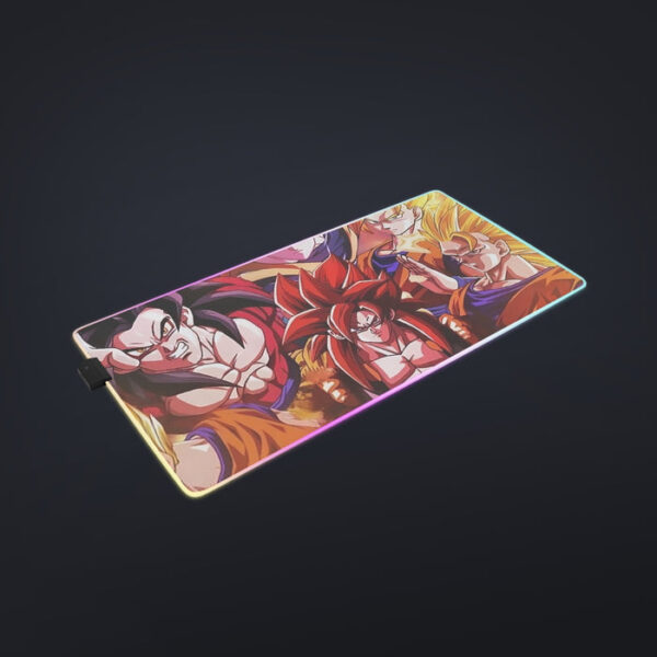 DBZ Gogeta Goku Vegeta Super Saiyan Powerful Lightning Thunder Design cool LED  Mouse Pad