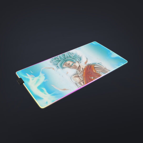 Dragon Ball Serious Super Saiyan Goku 2 Blue Epic Aura cool LED Mouse Pad