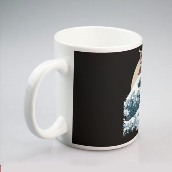 DBZ Kid Goku And Master Roshi Surfing To Kame House Mug