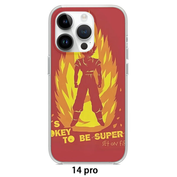 Dragon Ball Z Shirt  Son Goku On Fire Its Okay To Be Super Saiyan Iphone 14 Case