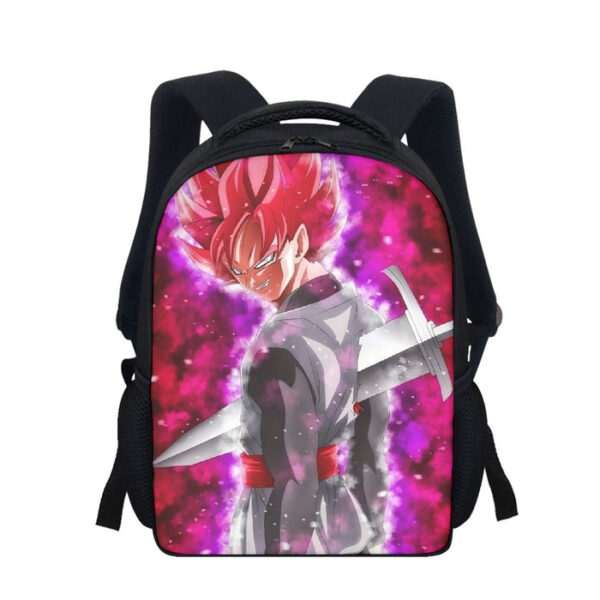 Dragon Ball Super Black Goku Rose Impaled Trunks Sword Backpack