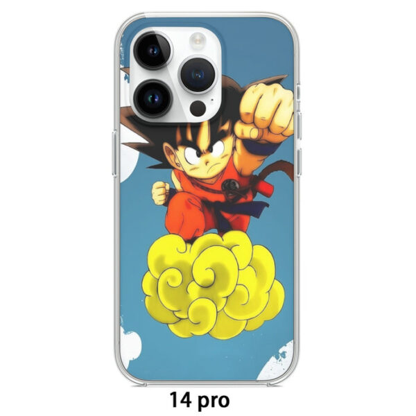 Young Goku Kid Flying Cloud Fight 3D Dragonball Iphone 14 Case