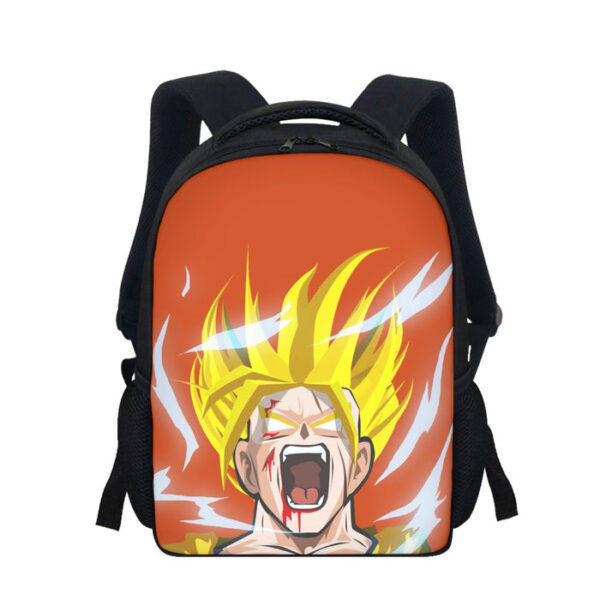 Dragon Ball Goku Super Saiyan Angry Scream Hand Drawing Design Backpack