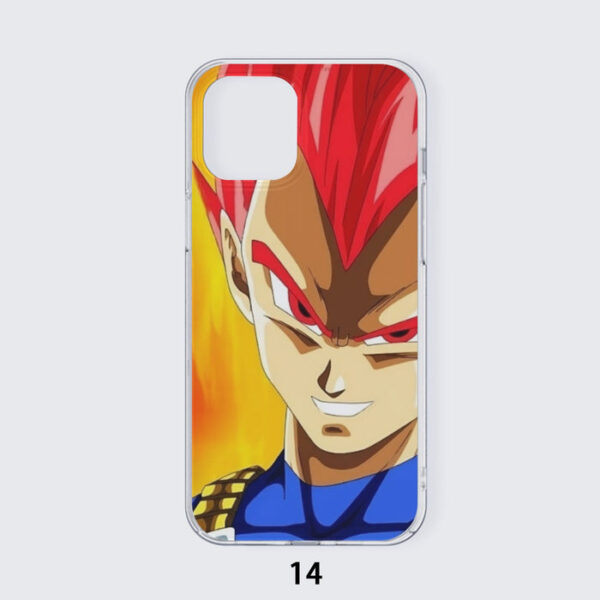 Dragon Ball Vegeta Super Saiyan Red God Vibrant Print Iphone 14 Case