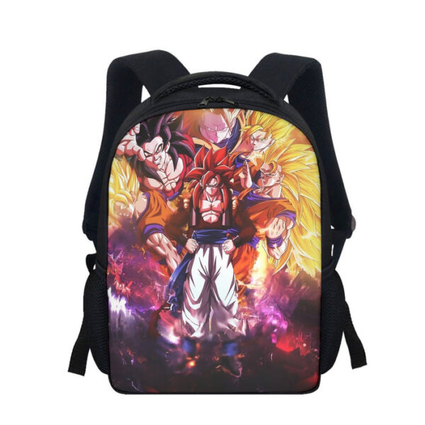 DBZ Gogeta Goku Vegeta Super Saiyan Powerful Lightning Thunder Design Backpack