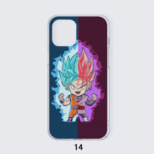 Dragon Ball Super Cute Chibi Blue Vegito Goku Rose T-Shirt Iphone 14 Case