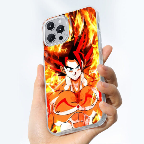 Dragon Ball Goku Super Saiyan Rose Flaming Fan Art Iphone 14 Case