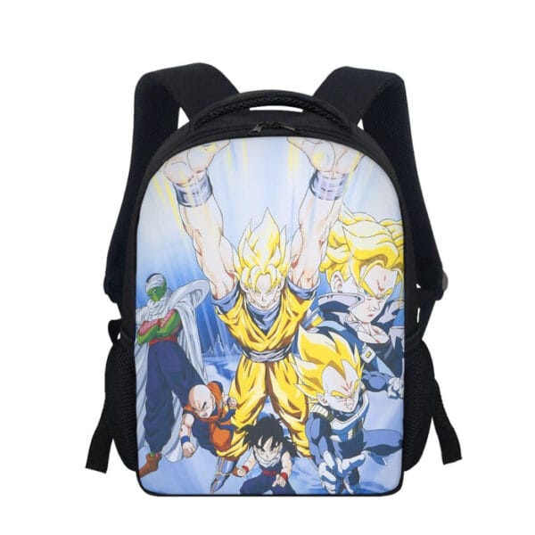 DBZ Goku Saiyan Spirit Bomb Vegeta Piccolo Gohan Trunks Vibrant Design Backpack