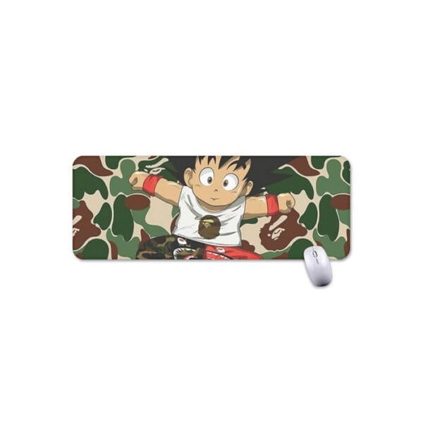 Dragon Ball Shirt Jumping Kid Goku Camouflage Mouse Pad