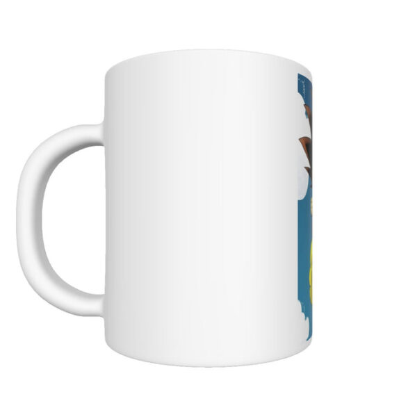 Young Goku Kid Flying Cloud Fight 3D Dragonball Mug