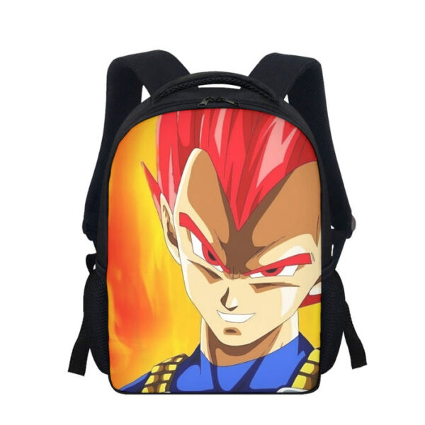 Dragon Ball Vegeta Super Saiyan Red God Vibrant Print Backpack