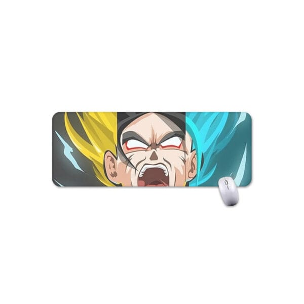 Dragon Ball Goku Super Saiyan Triple Blue God SSGSS Hand Drawing Style Mouse Pad