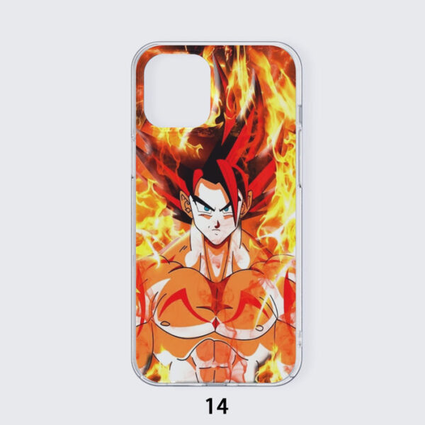 Dragon Ball Goku Super Saiyan Rose Flaming Fan Art Iphone 14 Case