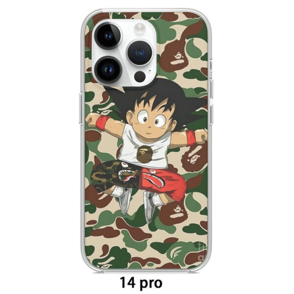 Dragon Ball Jumping Kid Goku Camouflage Iphone 14 Case