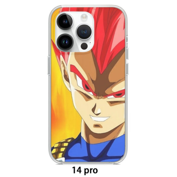 Dragon Ball Vegeta Super Saiyan Red God Vibrant Print Iphone 14 Case