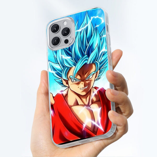 Dragon Ball Super Shirt  Goku Blue Lightning SSGSS Design Iphone 14 Case