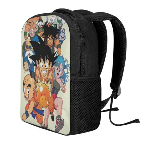 DBZ Kid Goku Master Roshi Bulma Krillin Chasing Dragon Ball Funny Backpack