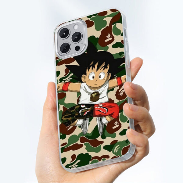 Dragon Ball Jumping Kid Goku Camouflage Iphone 14 Case