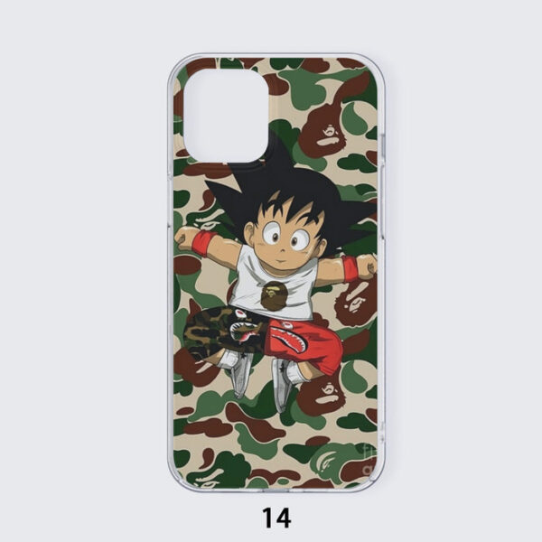 Dragon Ball Jumping Kid Goku Camouflage Iphone 14 Case