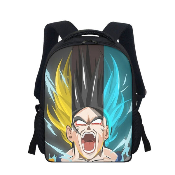 Dragon Ball Goku Super Saiyan Triple Blue God SSGSS Hand Drawing Style Backpack