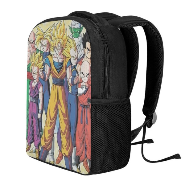 DBZ Goku Vegeta Super Saiyan Krillin Piccolo All Heroes Vibrant Design Backpack