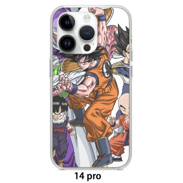 DBZ Goku Fighting Stance Gohan Piccolo Krillin Vegeta Frieza Color Iphone 14 Case