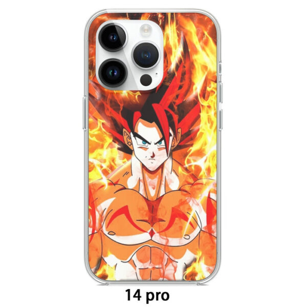 Dragon Ball Goku Super Saiyan Rose Flaming Fan Art Iphone 14 Case