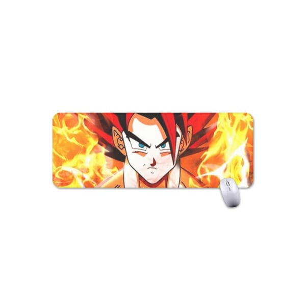 Dragon Ball Goku Super Saiyan Rose Flaming Fan Art Mouse Pad