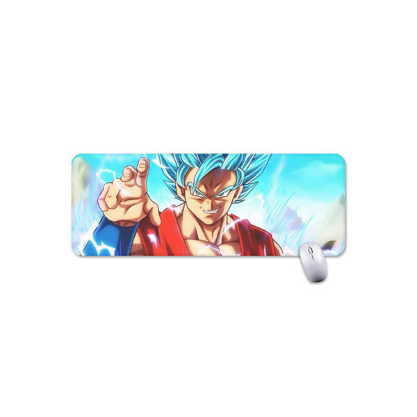 Dragon Ball Super Shirt  Goku Blue Lightning SSGSS Design Mouse Pad