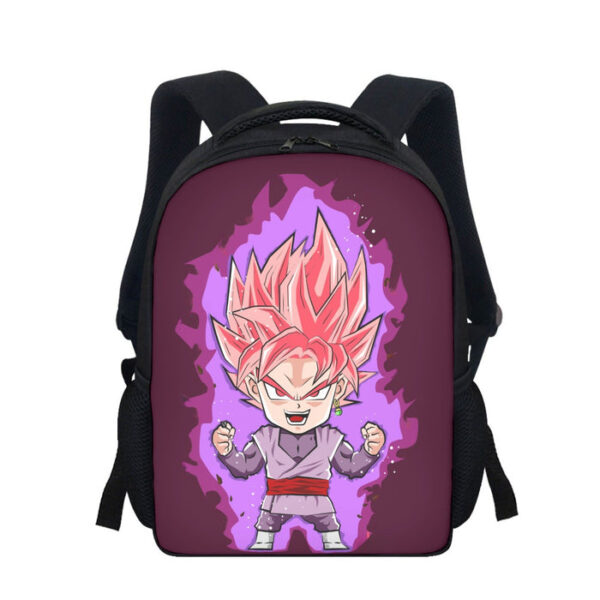 DBZ Goku Black Zamasu Rose Super Saiyan Cute Chibi Design Backpack