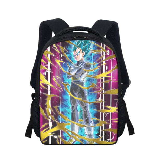 Dragon Ball Vegeta Super Saiyan God Blue SSGSS Aura Power Dope Design Backpack