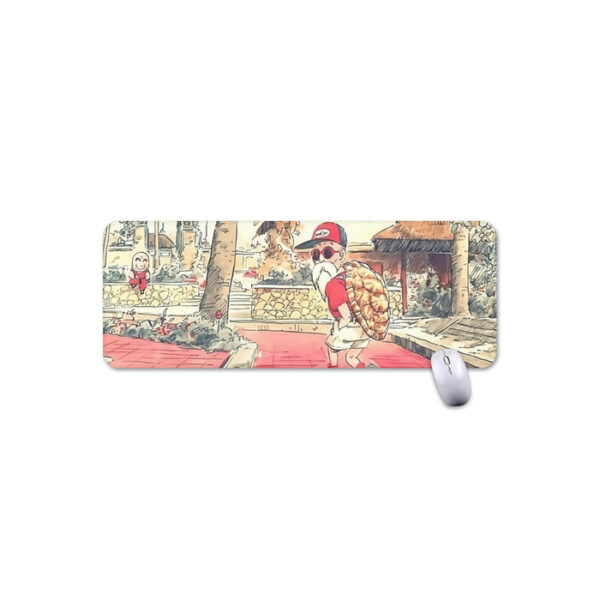 Palm Tree Cute Kid Goku Master Roshi Vintage Beige Mouse Pad