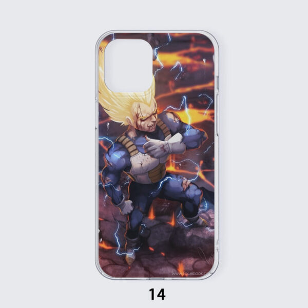 Dragon Ball Z Shirt  Vegeta Super Saiyan Lightning Custom Iphone 14 Case