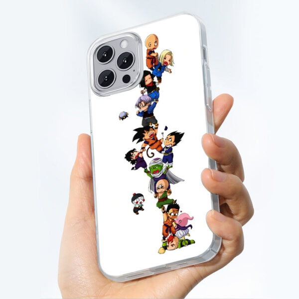 Dragon Ball Z Cute Adorable Chibi DBZ Characters White Iphone 14 Case