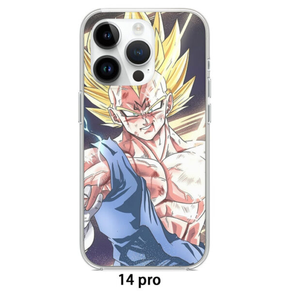 DBZ Majin Vegeta Saiyan Prince Fight Injure Manga Style Trending Iphone 14 Case