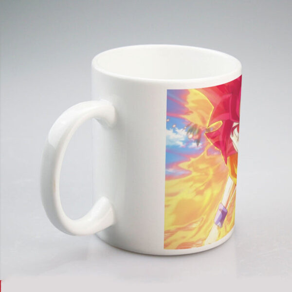 Dragon Ball Goku Super Saiyan Red God Face Portrait Print Mug