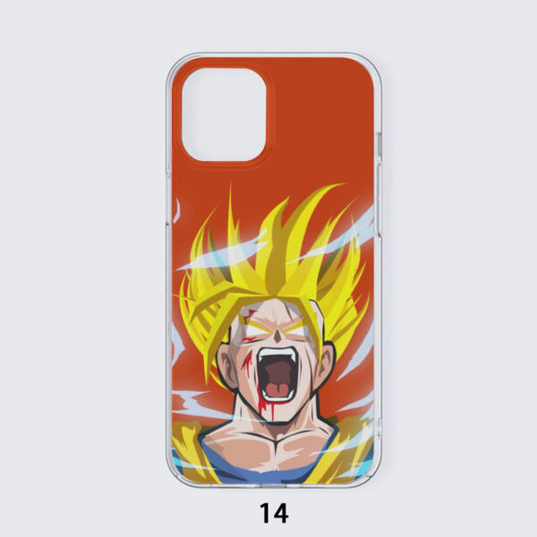 Dragon Ball Goku Super Saiyan Angry Scream Hand Drawing Design Iphone 14 Case