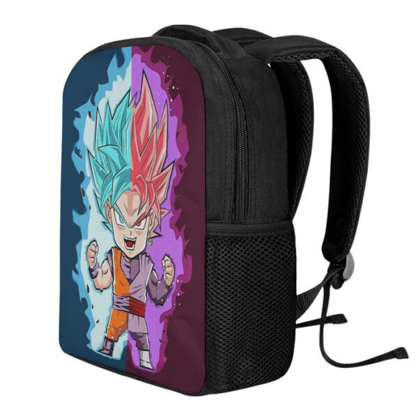 DBZ Goku Zamasu SSGSS God Blue Rose Super Saiyan Chibi Backpack