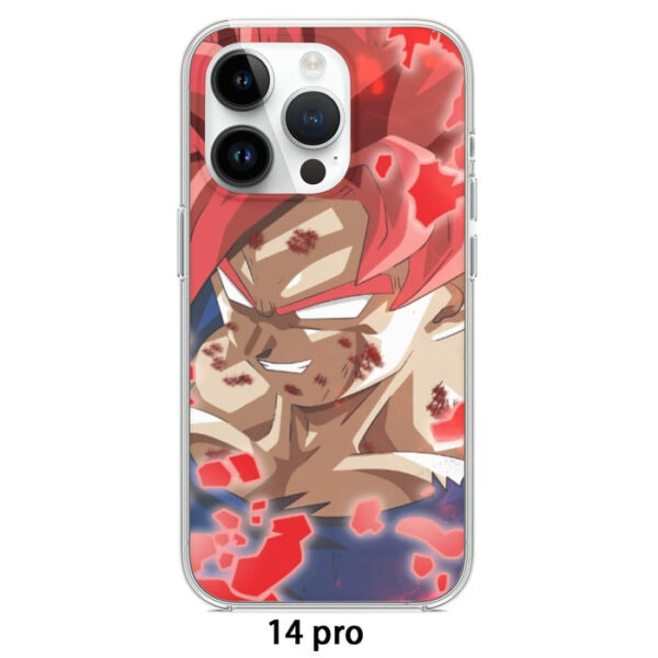 DBZ Son Goku Super Saiyan Red Hair God Dope Style Iphone 14 Case