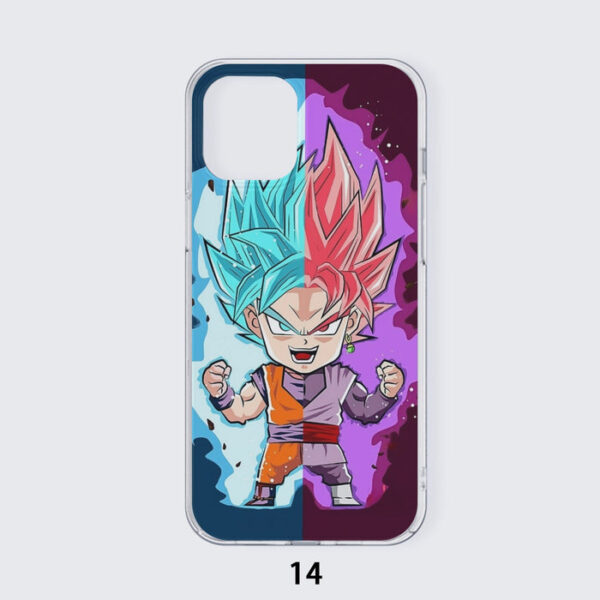 DBZ Goku Zamasu SSGSS God Blue Rose Super Saiyan Chibi Iphone 14 Case