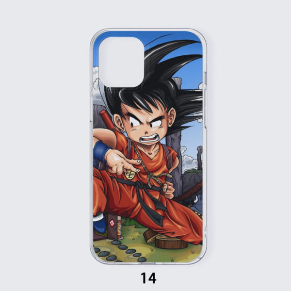 Dragon Ball Anime Angry Kid Goku Sky Clouds Blue 3D Iphone 14 Case