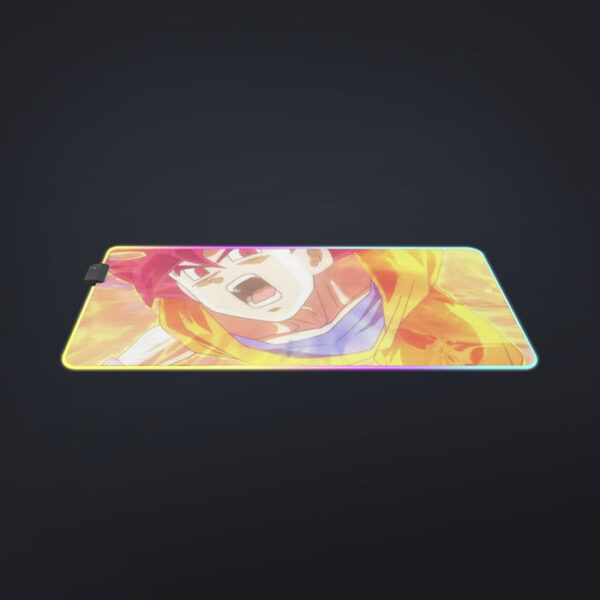 Dragon Ball Goku Super Saiyan Red God Face Portrait Print cool LED Mouse Pad