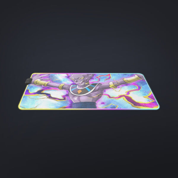 Dragon Ball Super Beerus Destruction God Egyptian Cat Vibrant Design LED Mouse Pad