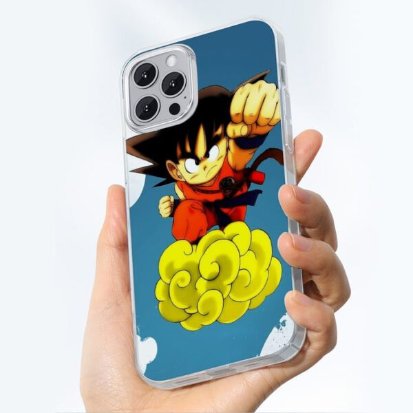 Young Goku Kid Flying Cloud Fight 3D Dragonball iPhone 13 Case