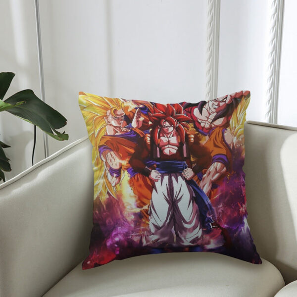 DBZ Gogeta Goku Vegeta Super Saiyan Powerful Lightning Thunder Design Couch Pillowcase