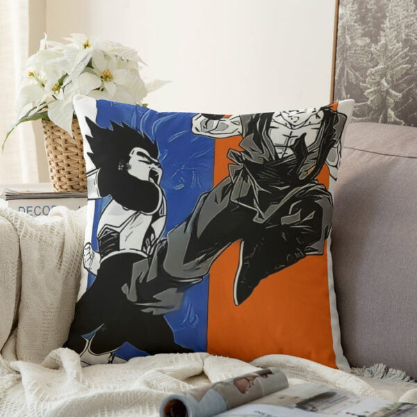 Red Goku And Blue Vegeta Fight Dragon Ball Z Couch Pillowcase