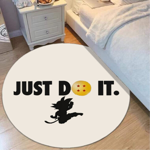 Just Do It Slogan Dragon Ball Kid Goku Dope Black round mat