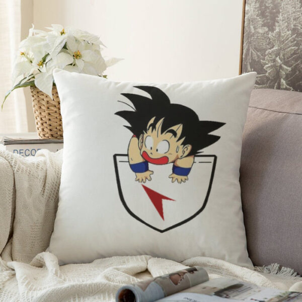 Dragon Ball Kid Goku Coming Out Of Pocket Couch Pillowcase