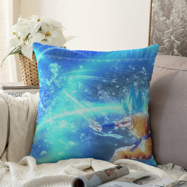 DBZ Goku SSGSS Saiyan God Blue Aura Blasting Streetwear Couch Pillowcase